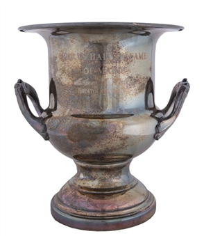1976 Silver Cup Trophy Presented to Notre Dame Four Horseman Captain Adam Walsh From the Maine Hall of Fame
